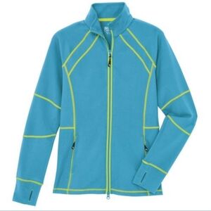 NWOT Dover Saddlery Stride Ladies Training Jacket in Blue Jewel/Lime Punch Sz.XS